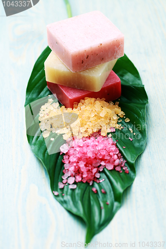 Image of lovely fruity soaps and bath salt