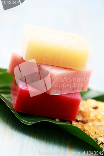 Image of lovely fruity soaps and bath salt