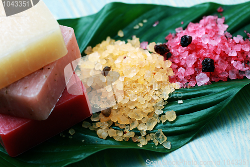 Image of lovely fruity soaps and bath salt