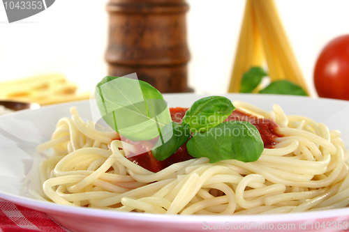 Image of Spaghetti with tomato sauce