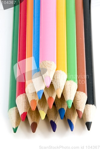 Image of Coloring Pencils in Pyramid - All in Focus