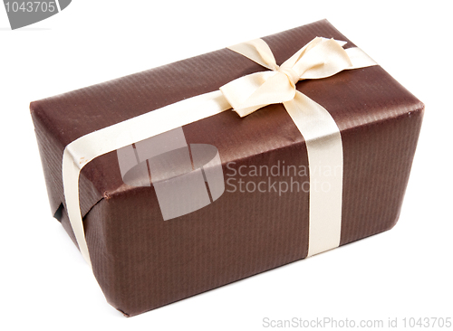 Image of Gift brown box with bow