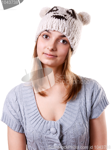 Image of Portrait of the young girl in hat