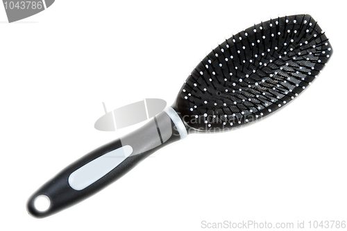 Image of Black massage plastic comb