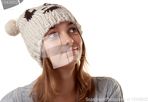 Image of Portrait of the young girl in hat