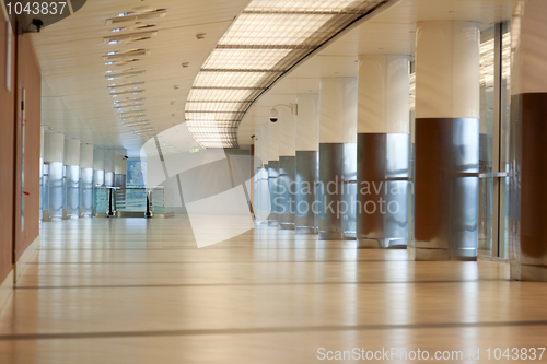 Image of Corridor with pillar in aeroport