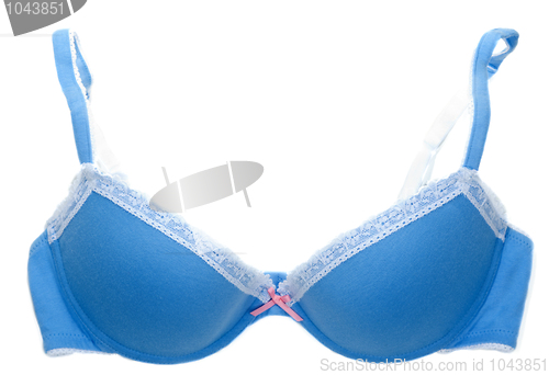 Image of Blue lacy feminine bra