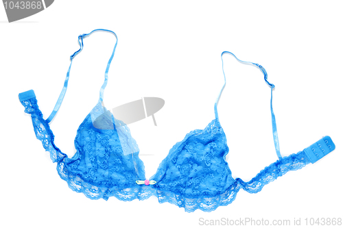 Image of Blue lacy feminine bra