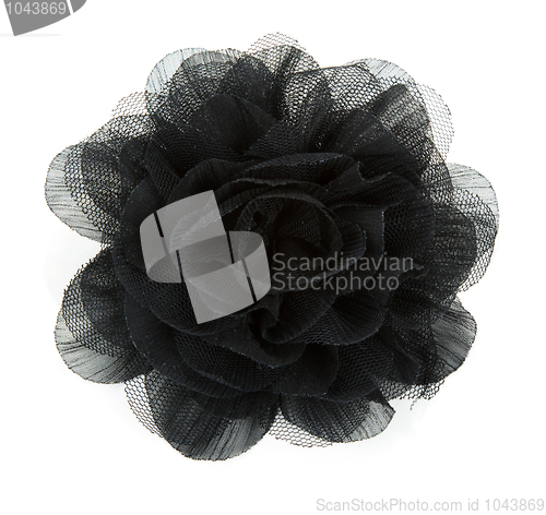 Image of Black flower rose from lace