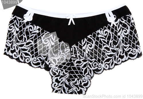 Image of Black feminine undershorts with pattern