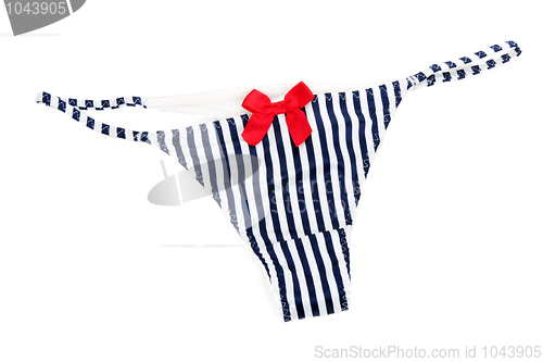 Image of Striped blue feminine panties