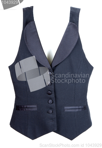 Image of Black vest with button
