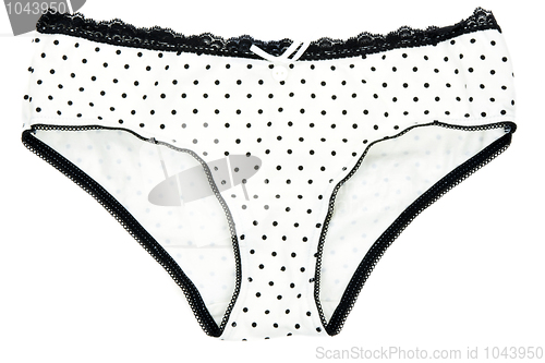 Image of Light feminine panties with black point