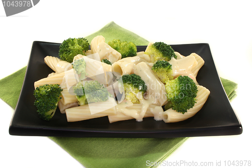 Image of Tortiglione with broccoli cheese sauce