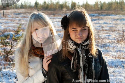 Image of Two young beautiful girls