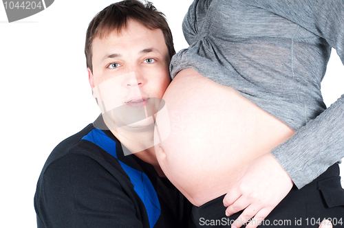 Image of Beautiful couple - pregnant woman