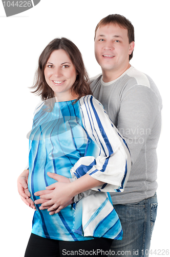 Image of Beautiful couple - pregnant woman