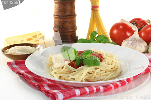 Image of Spaghetti with tomato sauce