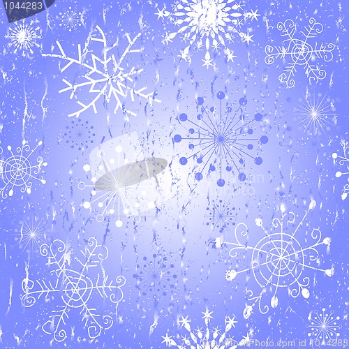 Image of Seamless blue Christmas pattern
