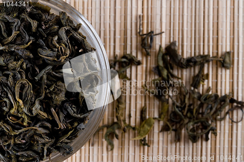 Image of high quality green tea in glass 