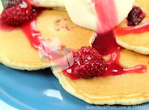 Image of Raspberries On Pancakes
