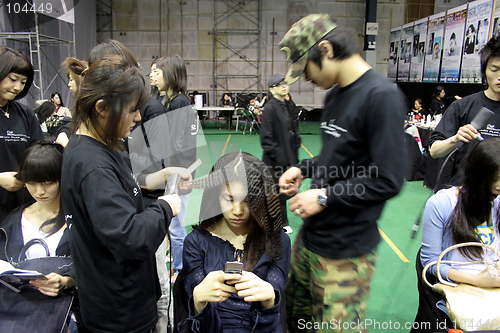 Image of Backstage at fashion show