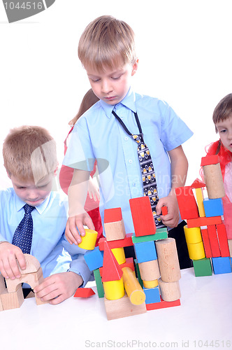 Image of children playing with bricks