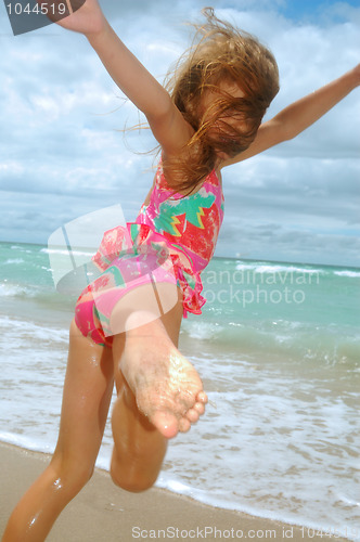 Image of child playing at the beach