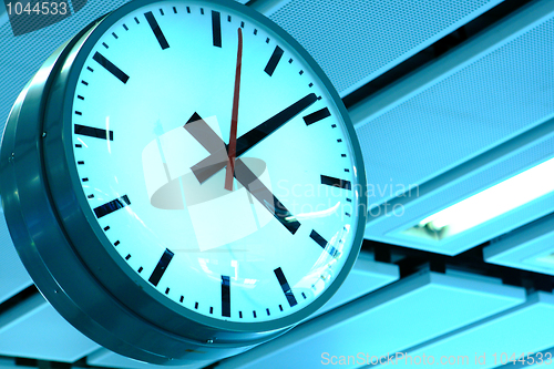 Image of clock in modern interior 