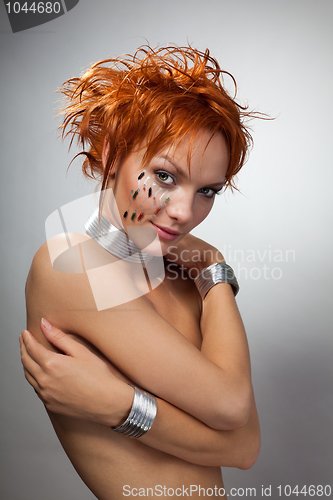 Image of Happy future woman