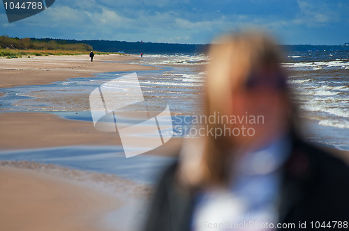 Image of Blurry portrait at the sea