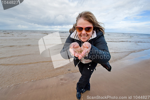 Image of Adult woman at the sea