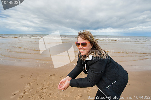 Image of Adult woman at the sea