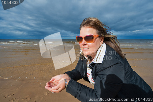 Image of Adult woman at the sea