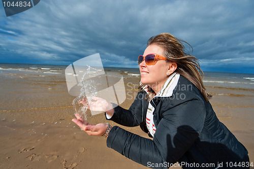 Image of Adult woman at the sea