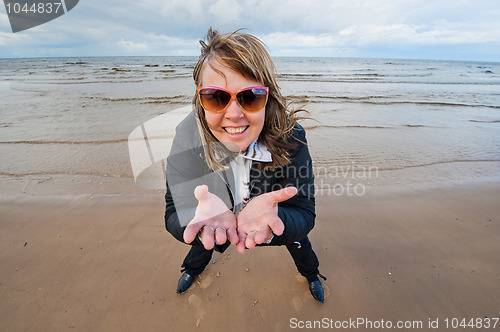 Image of Adult woman at the sea