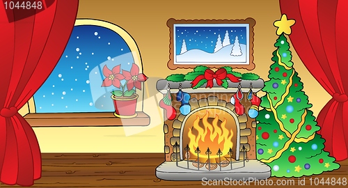 Image of Christmas card with fireplace 2