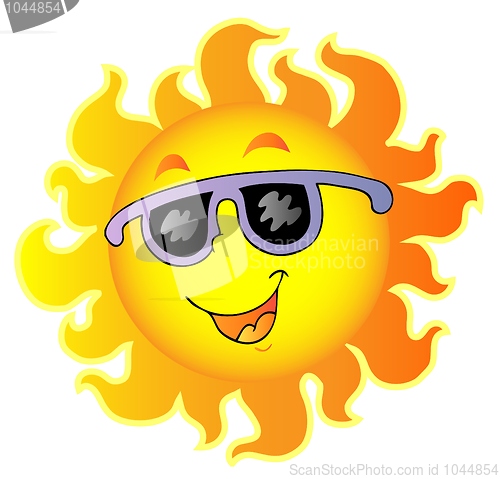 Image of Happy Sun with sunglasses