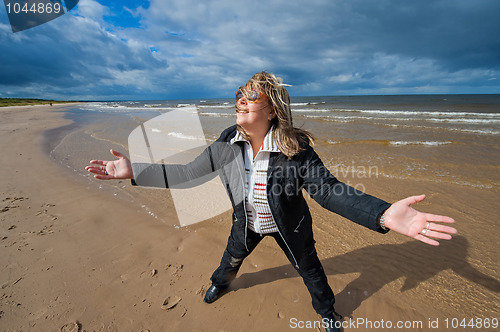Image of Adult woman at the sea