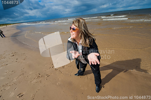 Image of Adult woman at the sea