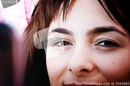 Image of Beautiful young woman face. 