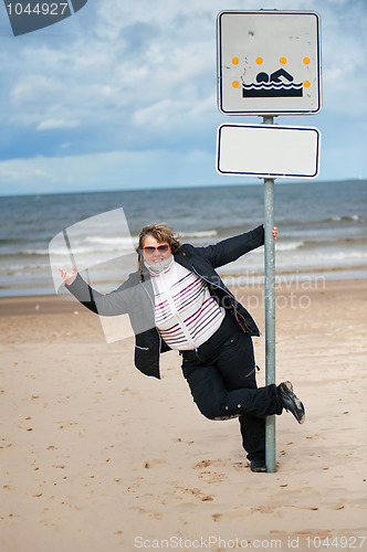 Image of Adult woman at the sea