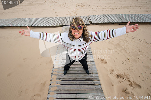 Image of Adult woman at the sea