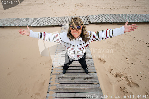 Image of Adult woman at the sea