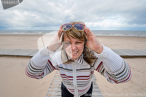 Image of Adult woman at the sea