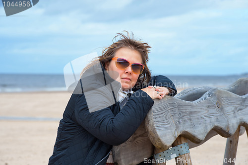 Image of Adult woman at the sea