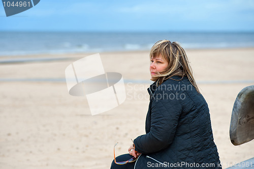 Image of Adult woman at the sea