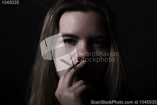 Image of smoking girl