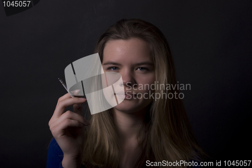 Image of  smoking girl