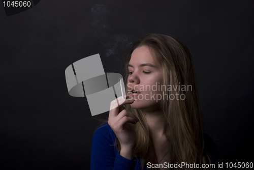 Image of smoking girl